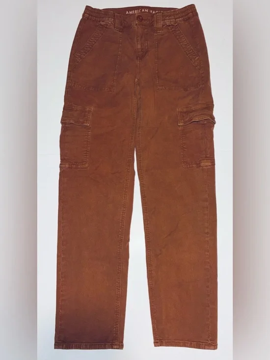 AE - Rust Cargo Straight-Leg Pants - Picture 2 of 8